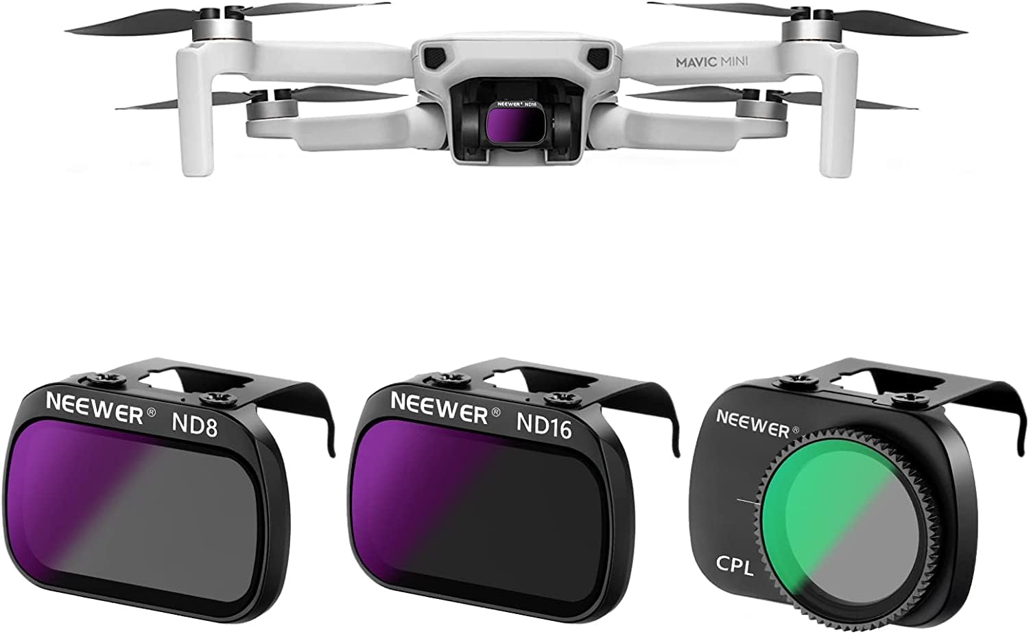Kit de 3 filtros ND Neewer compatible con DJI Mavic Mini