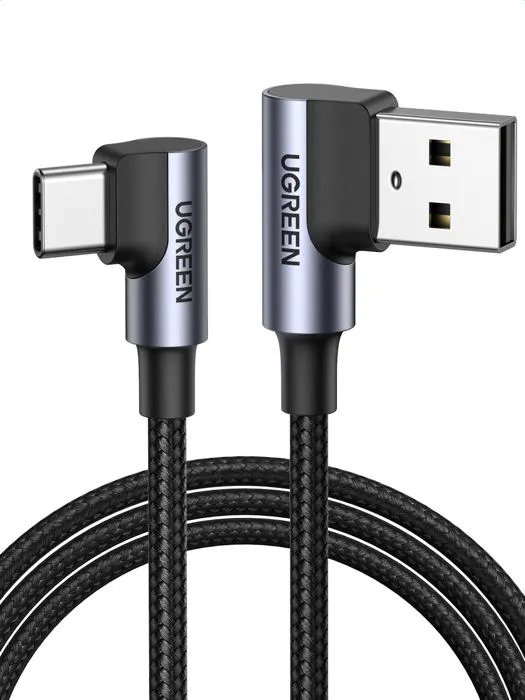 Ugreen USB-C Cable - 20857 - Quick Charge 3A - 90 Degree Bend - Durable and Resistant