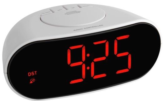 TFA Digital Alarm Clock, White