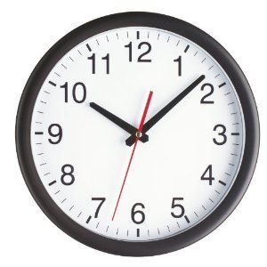Reloj de pared y de mesa TFA, de cuarzo, redondo, negro y blanco
