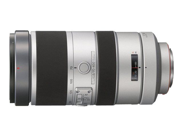Sony SAL70400G - Telephoto Zoom Lens - 70-400mm - f/4.0-5.6 - Sony A-mount - for NEX-VG900, DSLR-A100, A230, A330, A550, SLT-A55, A57, A58, A65, A77, a3000