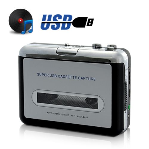 USB Cassette Player and MP3 Converter - Plug & Play