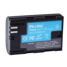 Canon LP-E6 Battery for Canon 60D, 7D, and 5D Mark II