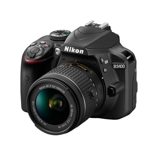 Cámara DSLR Nikon D3400 24.2 MP con lente AF-P 18-55 mm VR DX