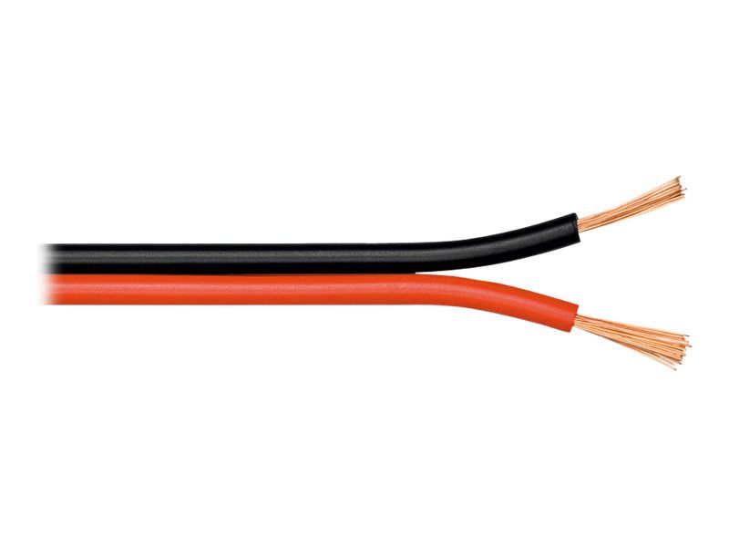 Wentronic Speaker Cable - 0.75mm², 50m, Red/Black