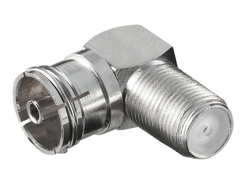 Wentronic Goobay RF Adapter - 90° Angle IEC Female to F Female Connector