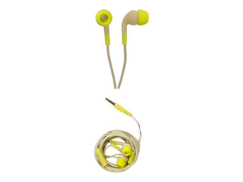 Wiko WiSHAKE - Wired Earbuds with Microphone - Lime Green, Cream