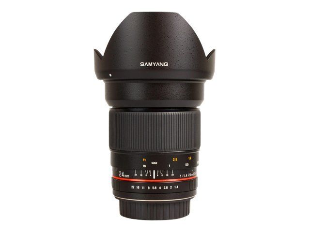 Samyang 24mm f/1.4 ED AS UMC Wide-Angle Lens - 24mm Focal Length, f/1.4 Aperture - Pentax K Mount - Compatible with Pentax K100D, K100D Super, K10D, K200D, K20D, K-30, K-5, K-7, K-m, K-r, K-x