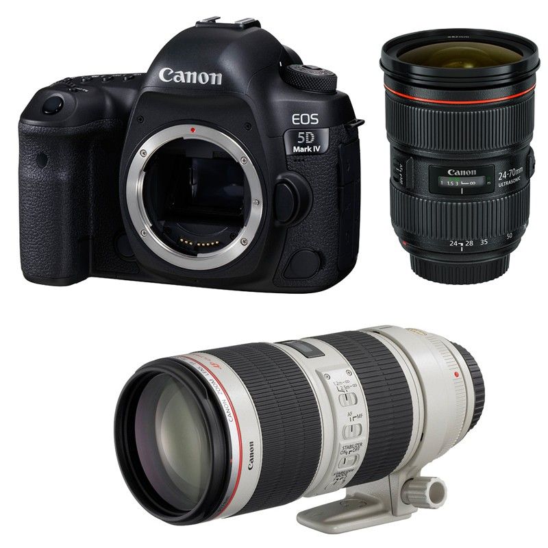 Canon EOS 5D Mark IV Cuerpo + 24-70 mm f/2.8 L II USM + 70-200 mm f/4 L IS USM II
