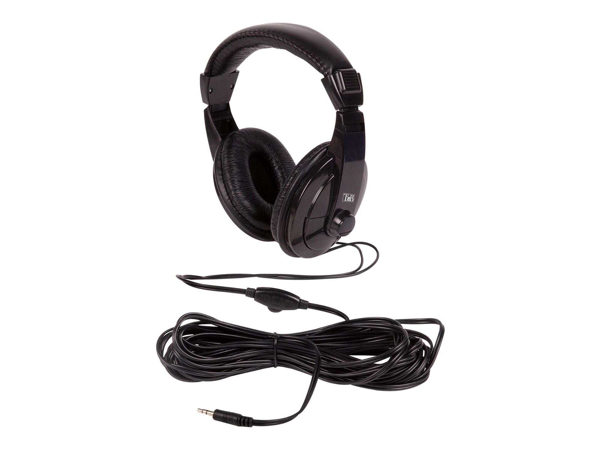 TNB Wired TV Headphones - Circumaural - 3.5mm Jack - Black