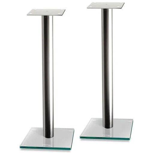 Soporte NorStone EPUR - Pie de Altavoces Biblioteca - Altura 60 cm - Acabado Plata Satinado