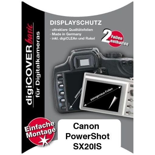 Digicover Canon Powershot SX20 IS Screen Protector