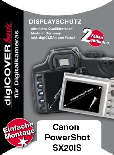 Digicover Canon Powershot SX20 IS Screen Protector
