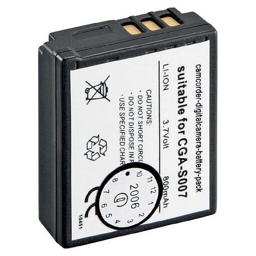 Wentronic CAM for CGA-S007/DMW-BCD10 800mAh Battery