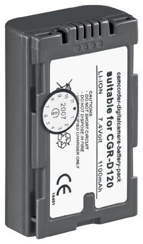 Wentronic Lion TX Battery for CGR-D120, Black, 1100mAh