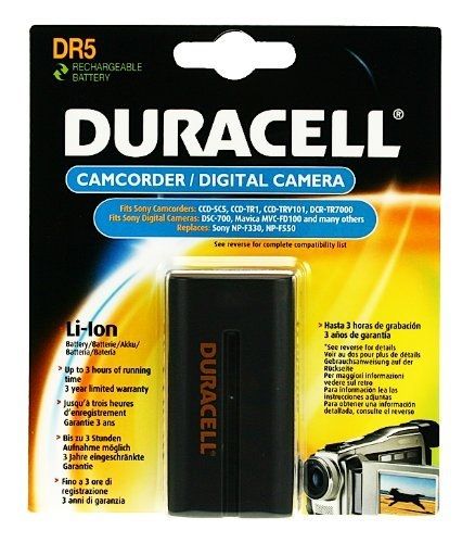 Duracell Li-Ion Camcorder Battery 1800mAh for Sony Mavica MVC-FD Series