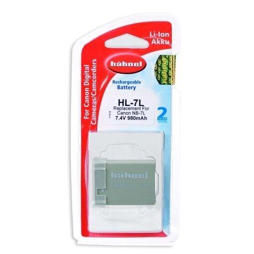 Batería Hahnel equivalente Canon NB-7L - 7,4 V - 980 mAh