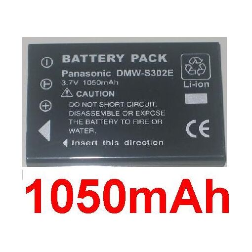 Batterie Hahnel Li-ion équivalente à Panasonic CGA-S302 - 3,7 V - 1250 mAh