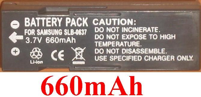 Batería Hahnel equivalente Samsung SLB-0637 Li-ion - 3.7V, 720mAh