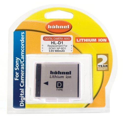 Hahnel Sony NP-BD1/NP-FD1 Equivalent Lithium-Ion Battery - 3.6V - 680mAh