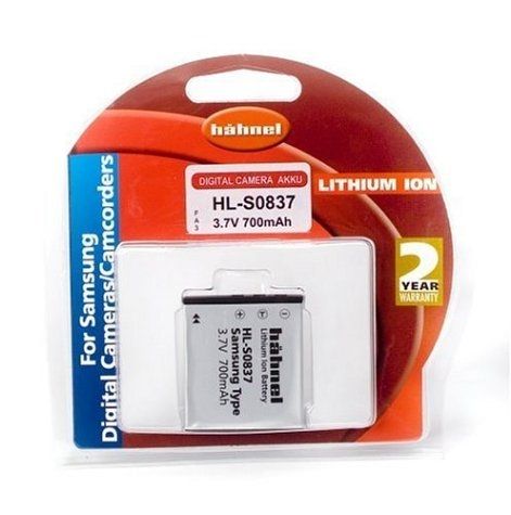 Batería Hahnel equivalente Samsung SLB-0837 - 3,7 V, 800 mAh