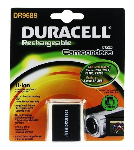 Duracell Li-Ion Battery 850mAh - Black - for Canon Camcorders