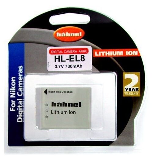 Batterie Hahnel équivalente Nikon EN-EL8 - 3,7 V - 730 mAh