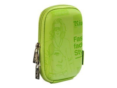 Riva Case 7103 (PU) Camera Case - Rigid Case - EVA - Green with Newspaper Print
