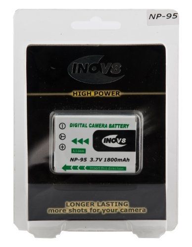 Batterie rechargeable Inov-8 pour appareil photo numérique Fuji NP-95 - 1800 mAh - 3,7 V Li-ion - Garantie de 2 ans
