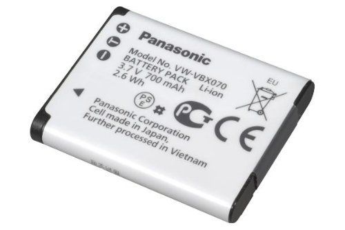 Panasonic VW-VBX070E-W Lithium-Ion Battery - 700 mAh, 3.7V for Panasonic HX-DC1, HX-DC10, HX-DC3, HX-WA10