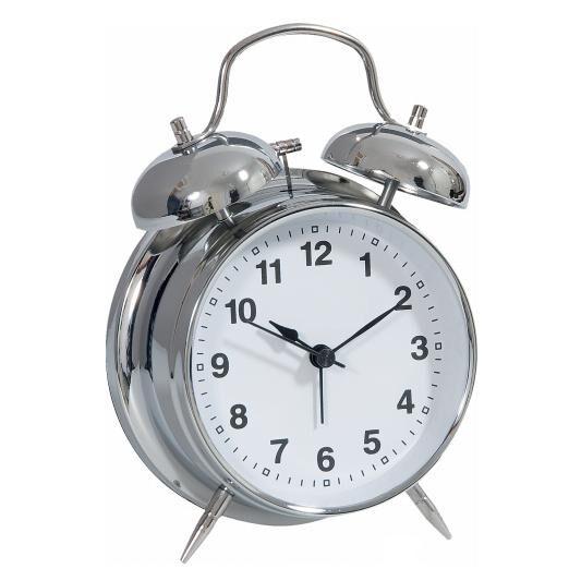 Technoline Stainless Steel Quartz Alarm Clock