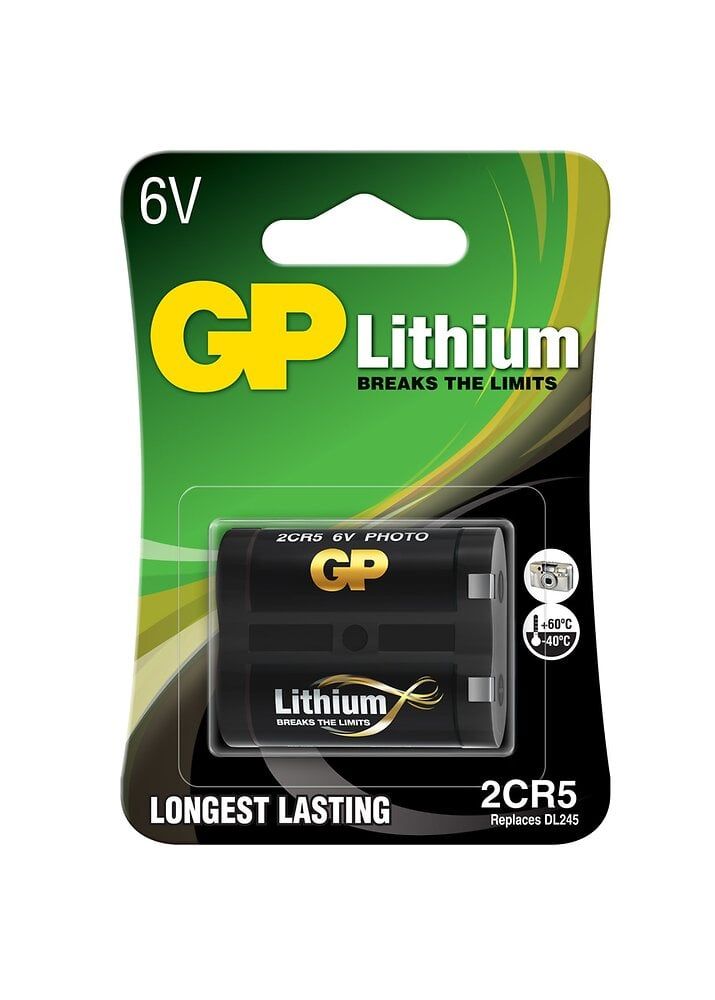 GP Lithium Photo Battery - Compatible EL2CR5BP/DL245 - 6V