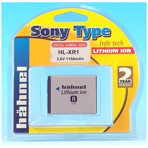 Batería Hahnel equivalente Sony NP-FR1 - 3,6 V - 1250 mAh