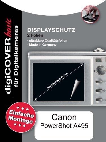 Digicover Screen Protector for Canon PowerShot A495