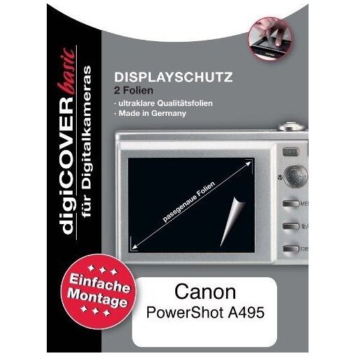 Digicover Screen Protector for Canon PowerShot A495
