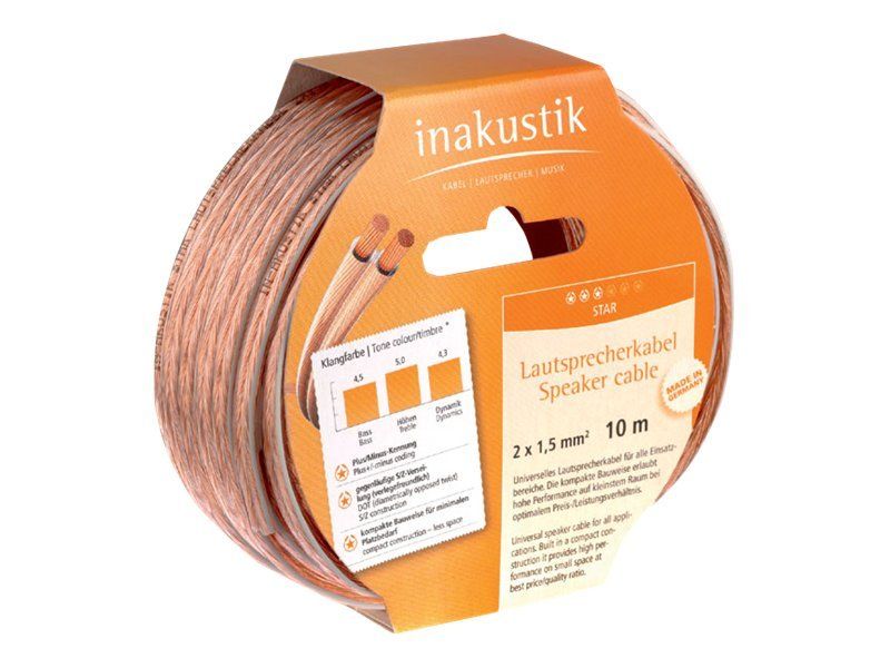 Cable para altavoces in-akustik Star LS-Reels - 2.5 mm² - 10 m