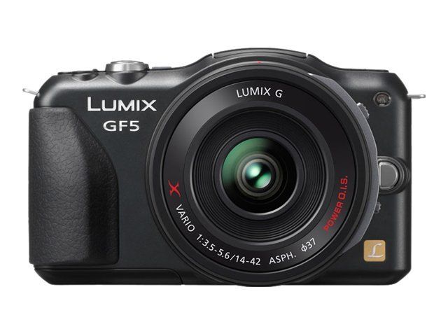 Panasonic Lumix G DMC-GF5X Digital Camera - 12.1MP Micro Four Thirds - 3x Optical Zoom Lens 14-42mm - Black