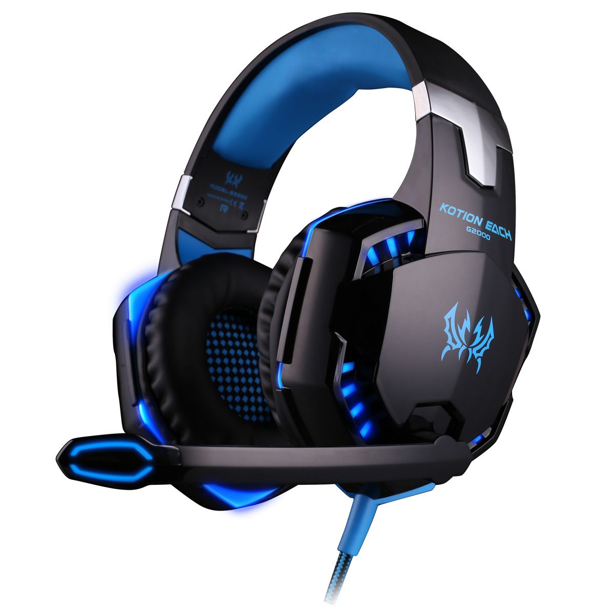 OLALI Gaming Headset G2000 - Over-Ear Headphones with Stereo Sound and LED Lights