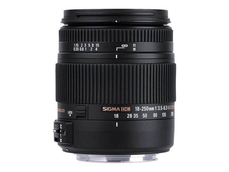 Objetivo zoom Sigma 18-250mm f/3.5-6.3 DC Macro OS HSM para montaje Nikon F