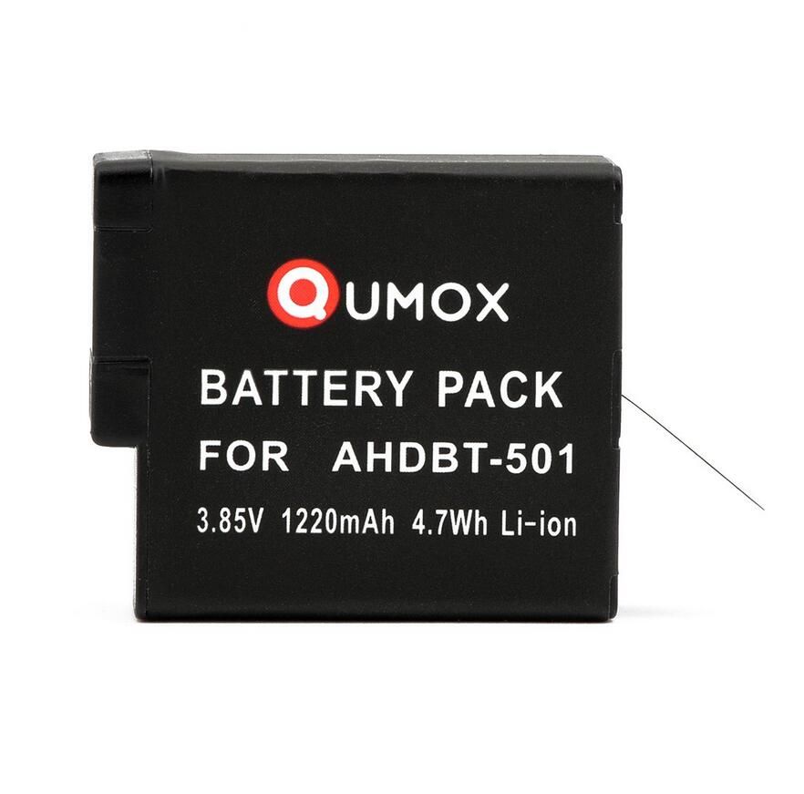 Batería QUMOX de 1220 mAh de Ion de Litio para GoPro HERO5 (AHDBT-501)