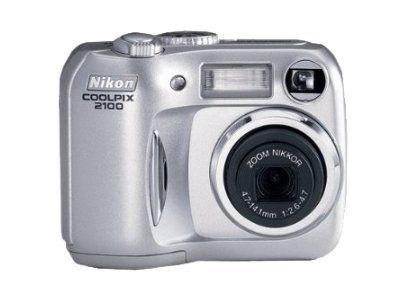 Nikon Coolpix 2100 Digital Camera, 2MP, Silver