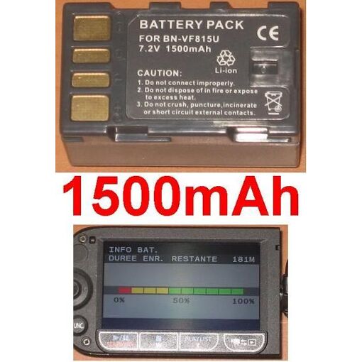 Batería Cellonic para JVC (BN-VF808U/BN-VF815U/BN-VF823U)