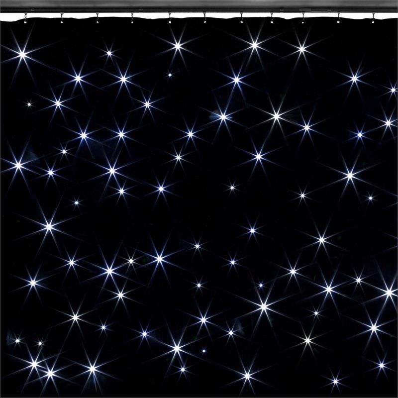 BeamZ SparkleWall LED Curtain, 96 RGBW LEDs, 3x2m, 8-Channel DMX Control