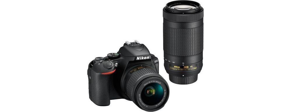 Nikon D5600 DSLR Camera + AF-P 18-55 VR + 70-300VR Lens