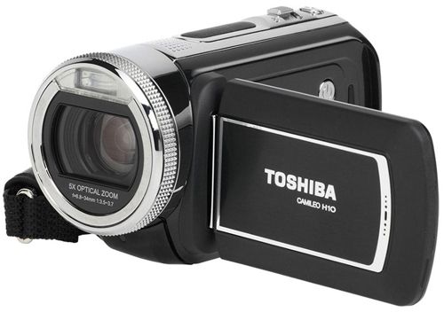 Toshiba CAMILEO H10 Camera - 720p HD - 10.48MP - 5x Optical Zoom - Flash Card