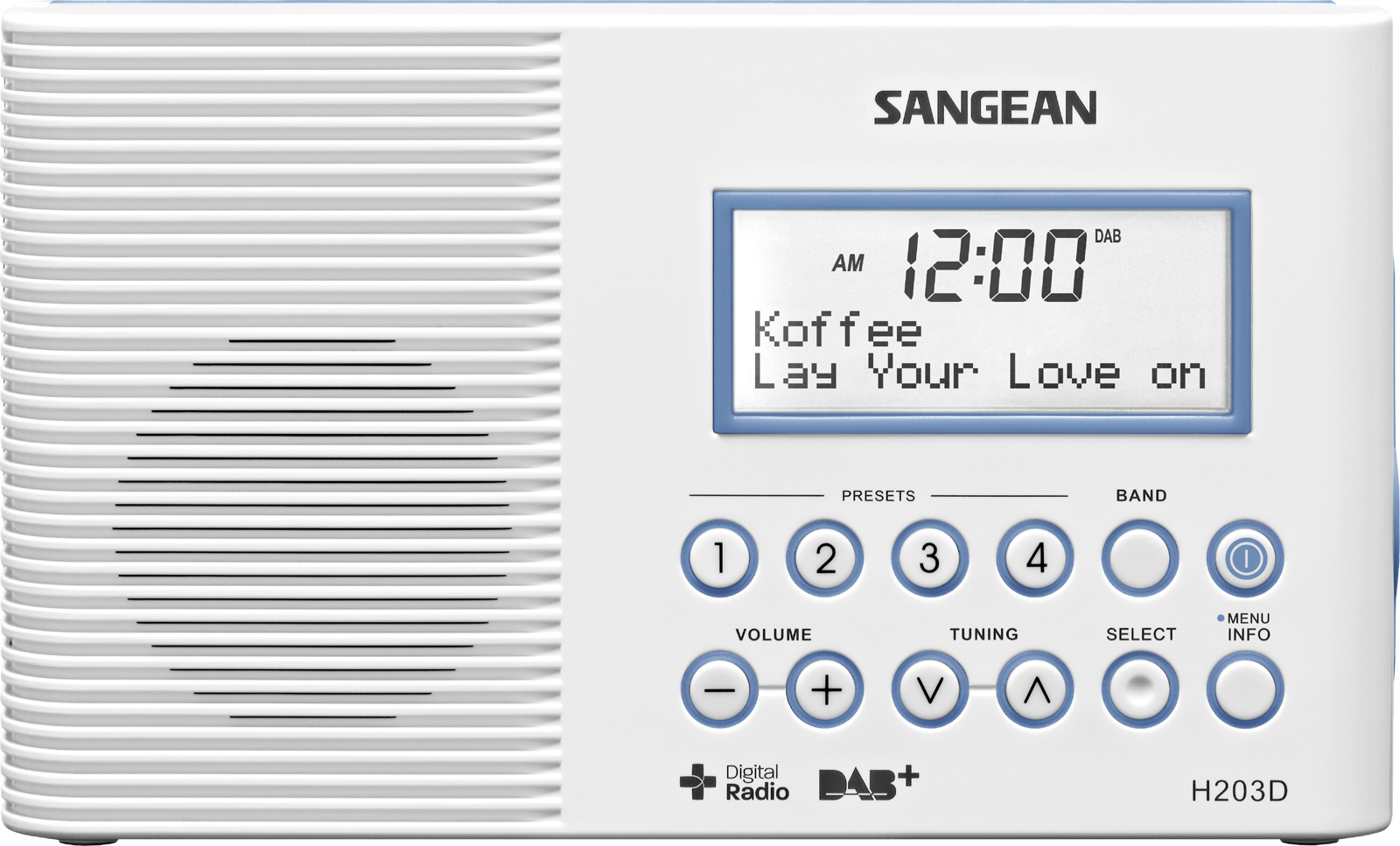Sangean H203D - Portable DAB Radio - 2 Watts - White