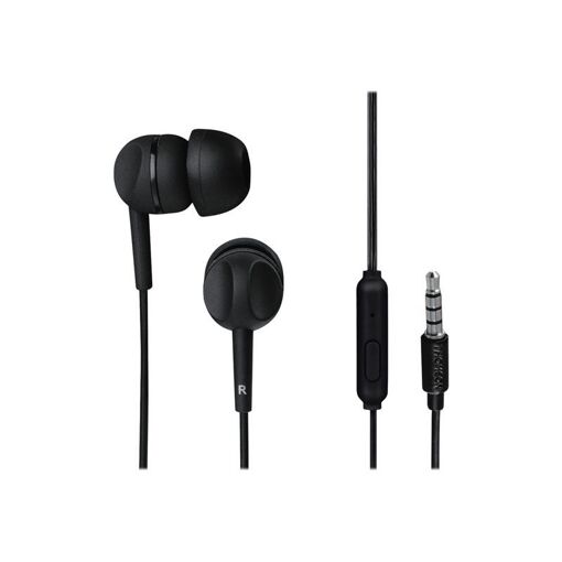 Hama EAR3005BK - Wired Earphones with Microphone - In-ear - 3.5mm Jack - Black