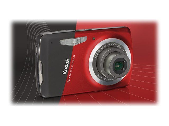 Kodak EASYSHARE M530 Red Compact Camera - 12.0 MP - 3x Optical Zoom - Red