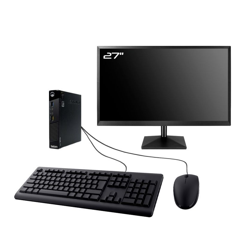 PC Lenovo M73 Tiny - Pantalla de 27'', Intel i7-4770T, 16GB RAM, 480GB SSD, WiFi