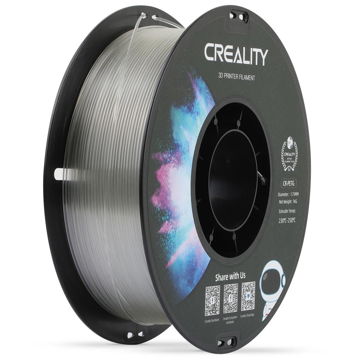 Creality 3D PETg Filament, 1kg, Translucent
